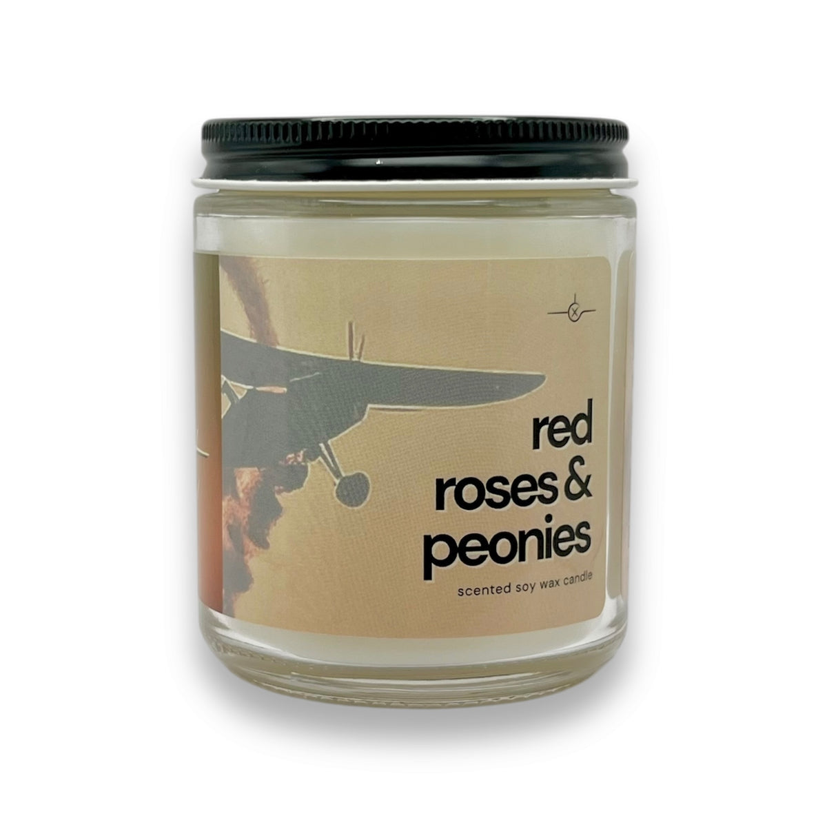 LOVE AT FIRST FLIGHT — Red Roses & Peonies – XC CANDLES